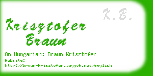 krisztofer braun business card